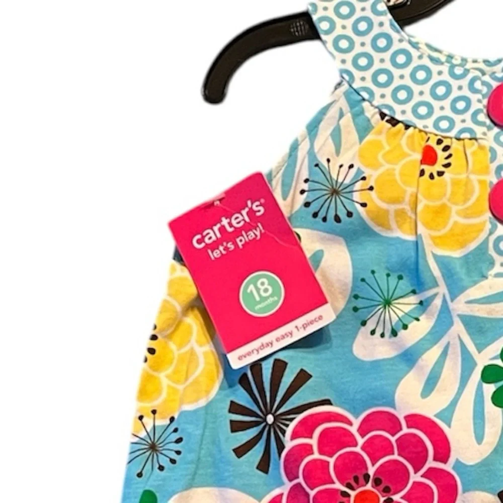 NWT Carter’s | Summer Dress & Bloomers with Hand Knit Cardigan sz 18mos